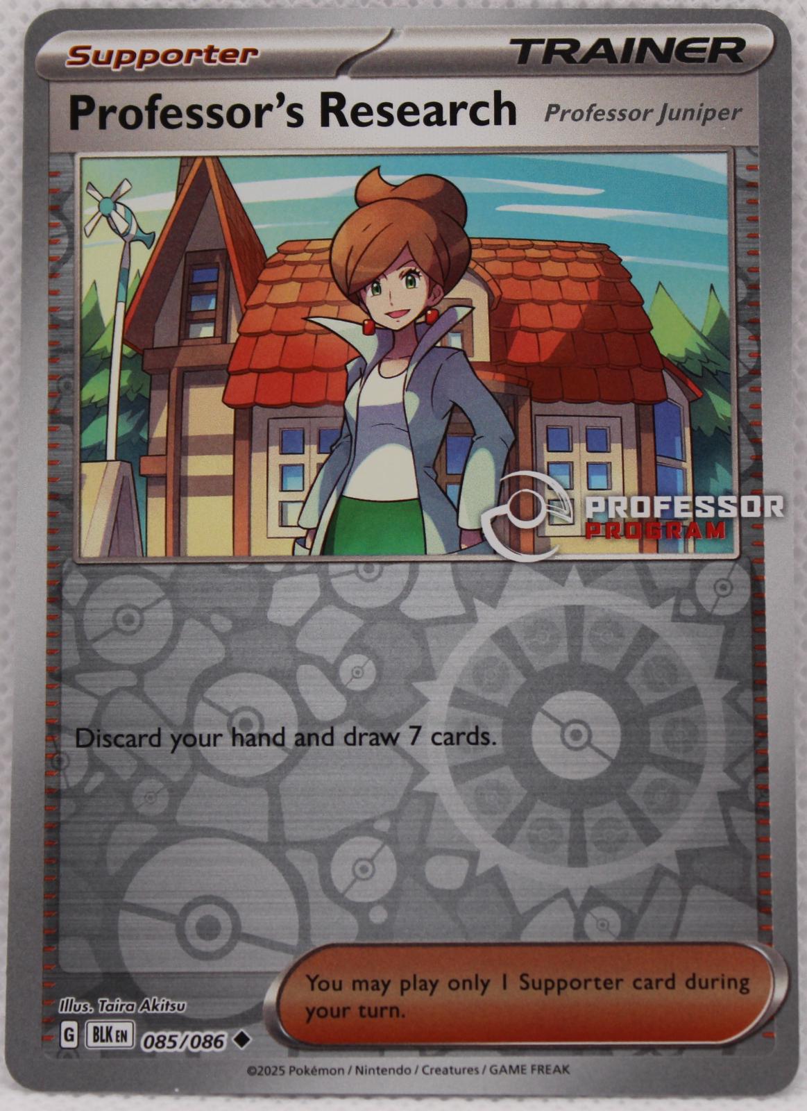 Black Bolt Professor's Research: Professor Juniper [Professor-Program] Pokémon card